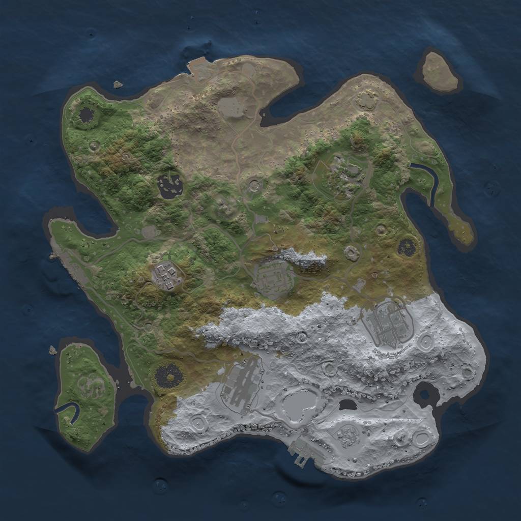 Procedural Map :: Rust Map :: Just-Wiped