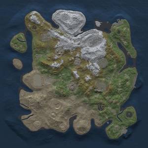 Thumbnail Rust Map: Procedural Map, Size: 3500, Seed: 361298281, 17 Monuments