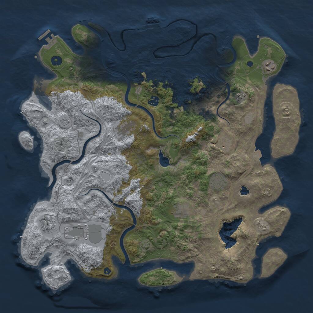 Rust Map: Procedural Map, Size: 4400, Seed: 96115248, 15 Monuments