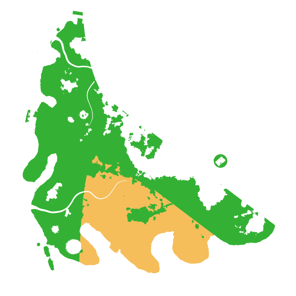 Biome Rust Map: Procedural Map, Size: 3500, Seed: 61005457