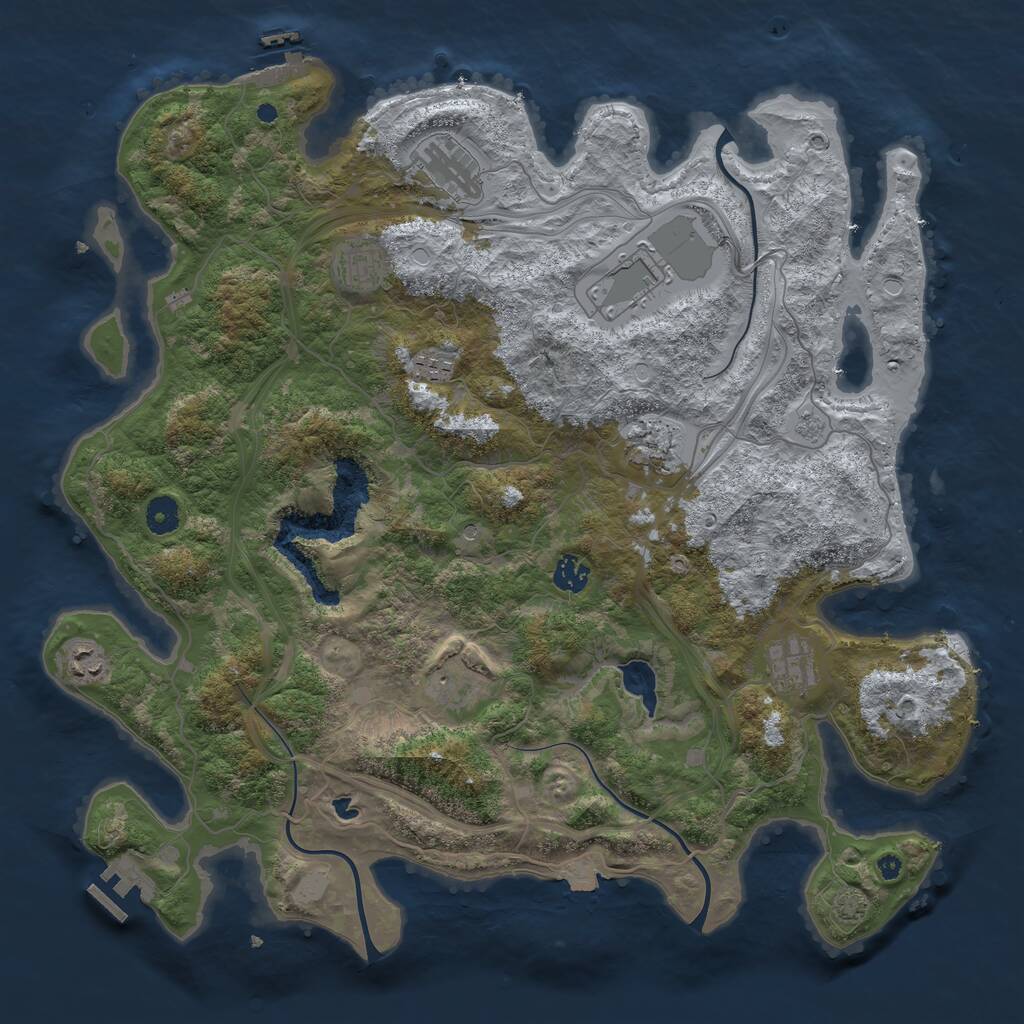 Rust Map: Procedural Map, Size: 4250, Seed: 28365, 15 Monuments