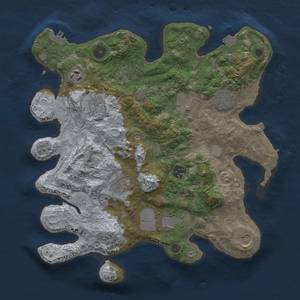 Thumbnail Rust Map: Procedural Map, Size: 3500, Seed: 1279634598, 17 Monuments