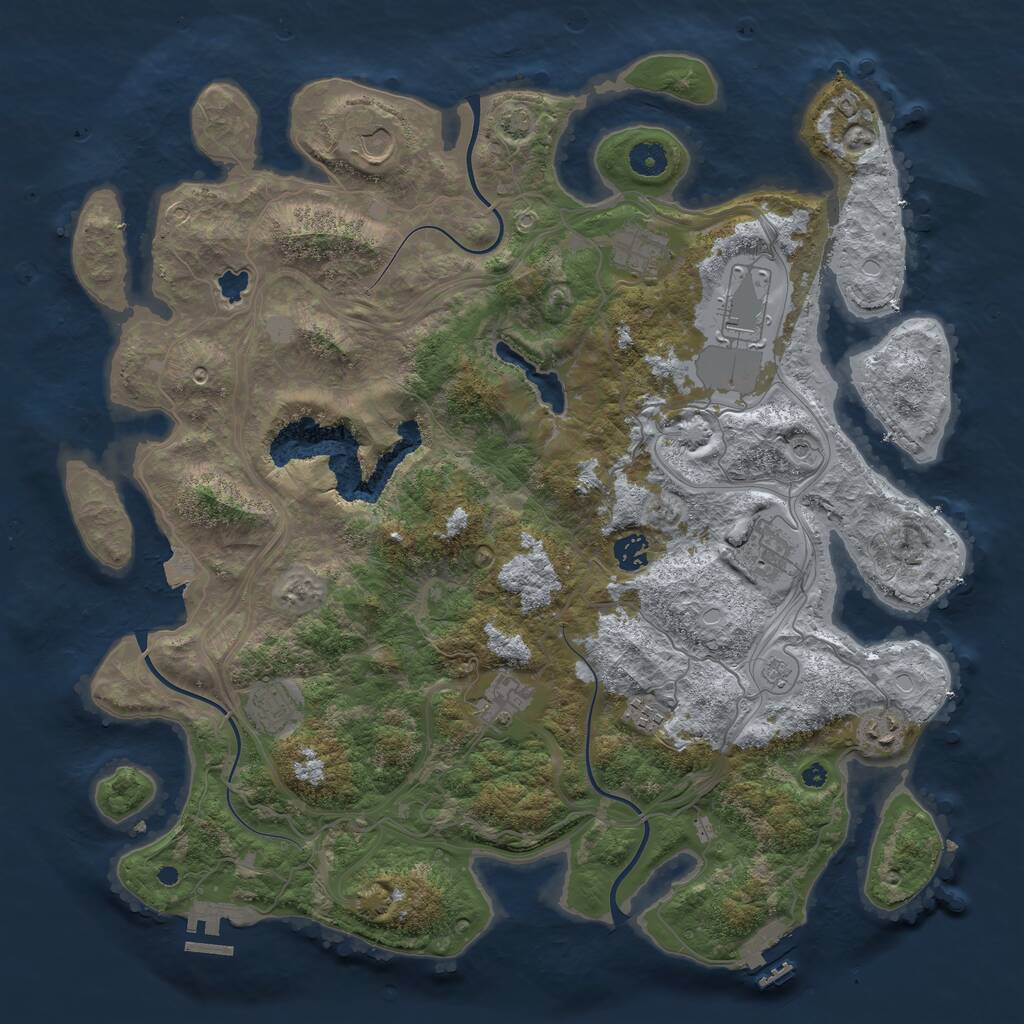 Rust Map: Procedural Map, Size: 4250, Seed: 297490320, 15 Monuments