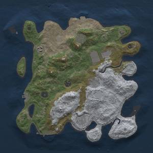 Thumbnail Rust Map: Procedural Map, Size: 3500, Seed: 321321, 14 Monuments