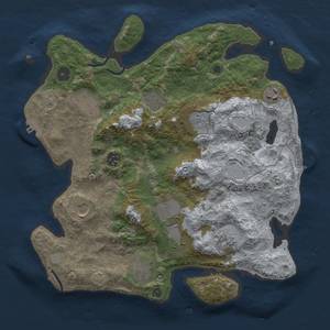 Thumbnail Rust Map: Procedural Map, Size: 3600, Seed: 12702547, 18 Monuments