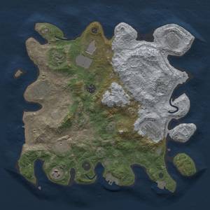 Thumbnail Rust Map: Procedural Map, Size: 3500, Seed: 12679415, 17 Monuments