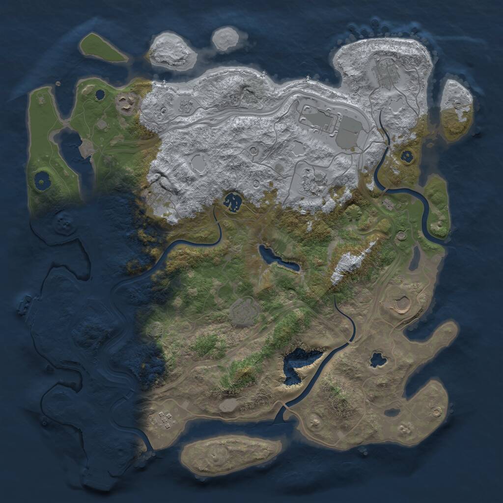 Rust Map: Procedural Map, Size: 4250, Seed: 52323, 15 Monuments