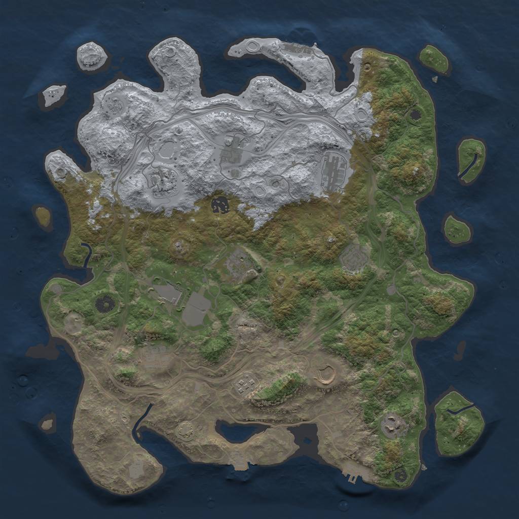 Rust Map: Procedural Map, Size: 4250, Seed: 8945995, 19 Monuments