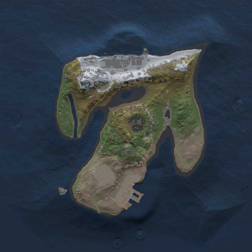 Rust Map: Procedural Map, Size: 1500, Seed: 2030684052, 5 Monuments