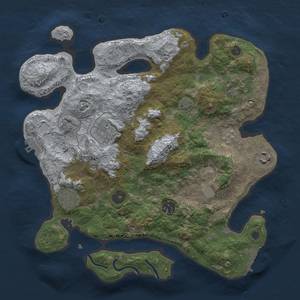 Thumbnail Rust Map: Procedural Map, Size: 3300, Seed: 830915971, 14 Monuments