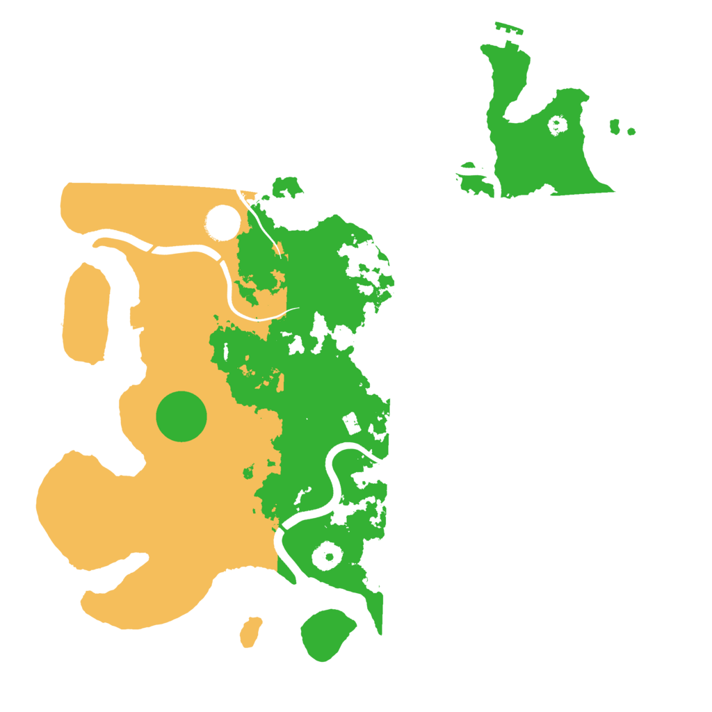 Biome Rust Map: Procedural Map, Size: 3700, Seed: 18402335