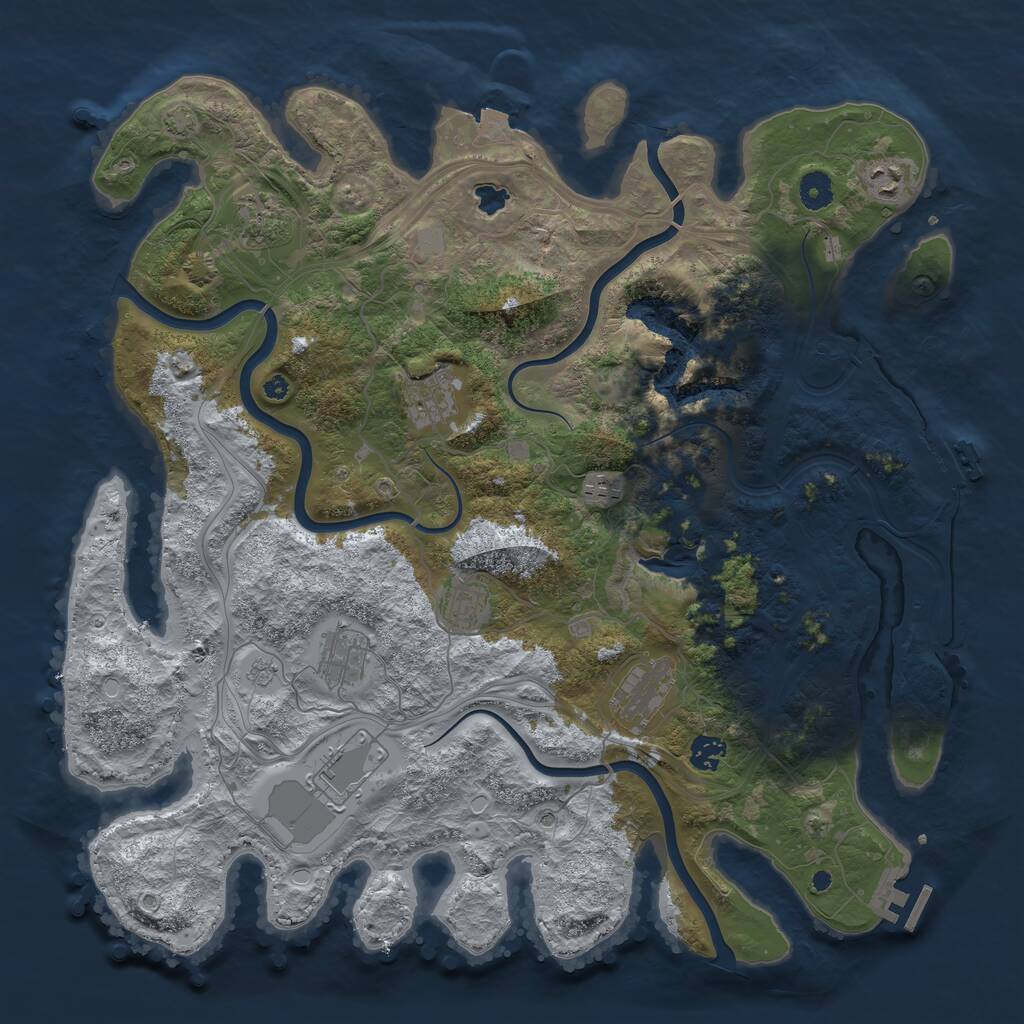 Rust Map: Procedural Map, Size: 4250, Seed: 23052023, 15 Monuments