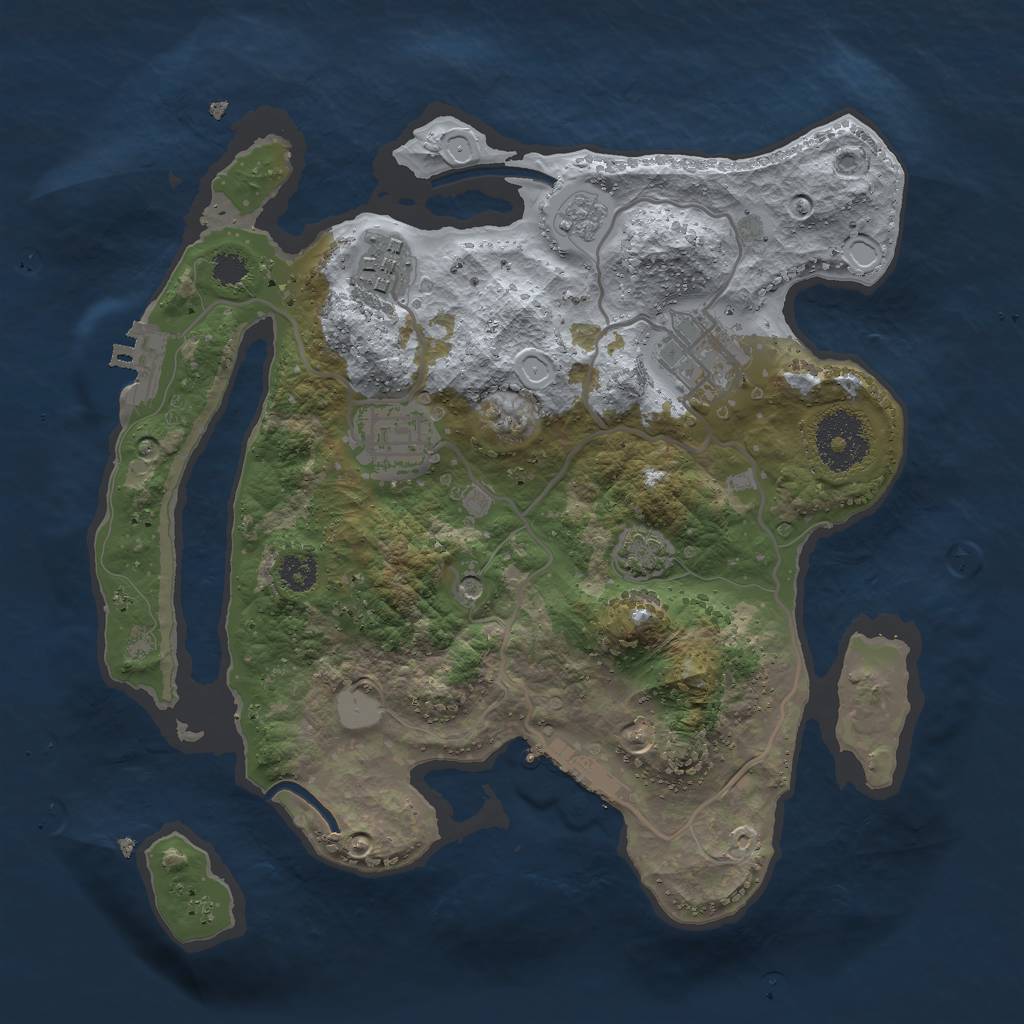 Rust Map: Procedural Map, Size: 2750, Seed: 600, 11 Monuments