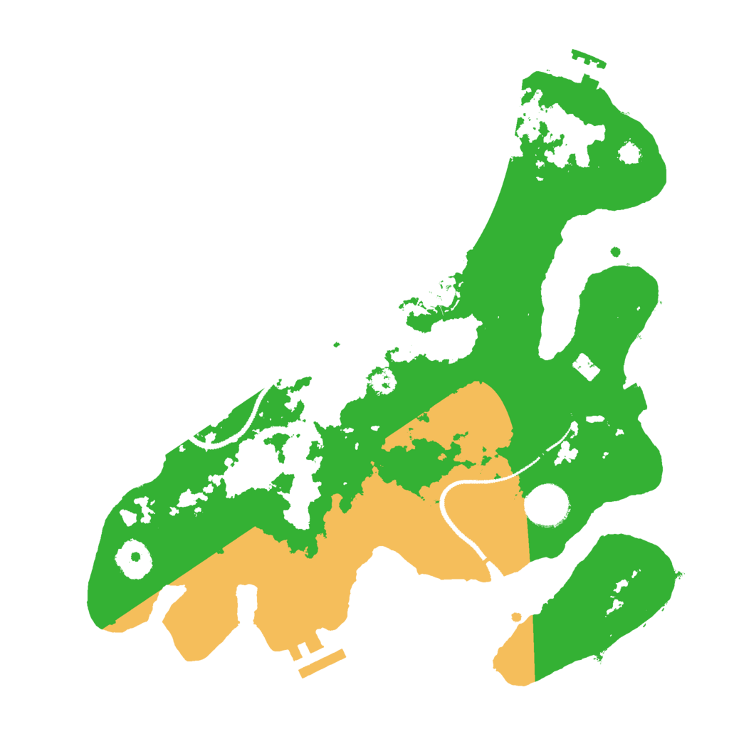 Biome Rust Map: Procedural Map, Size: 3000, Seed: 15077