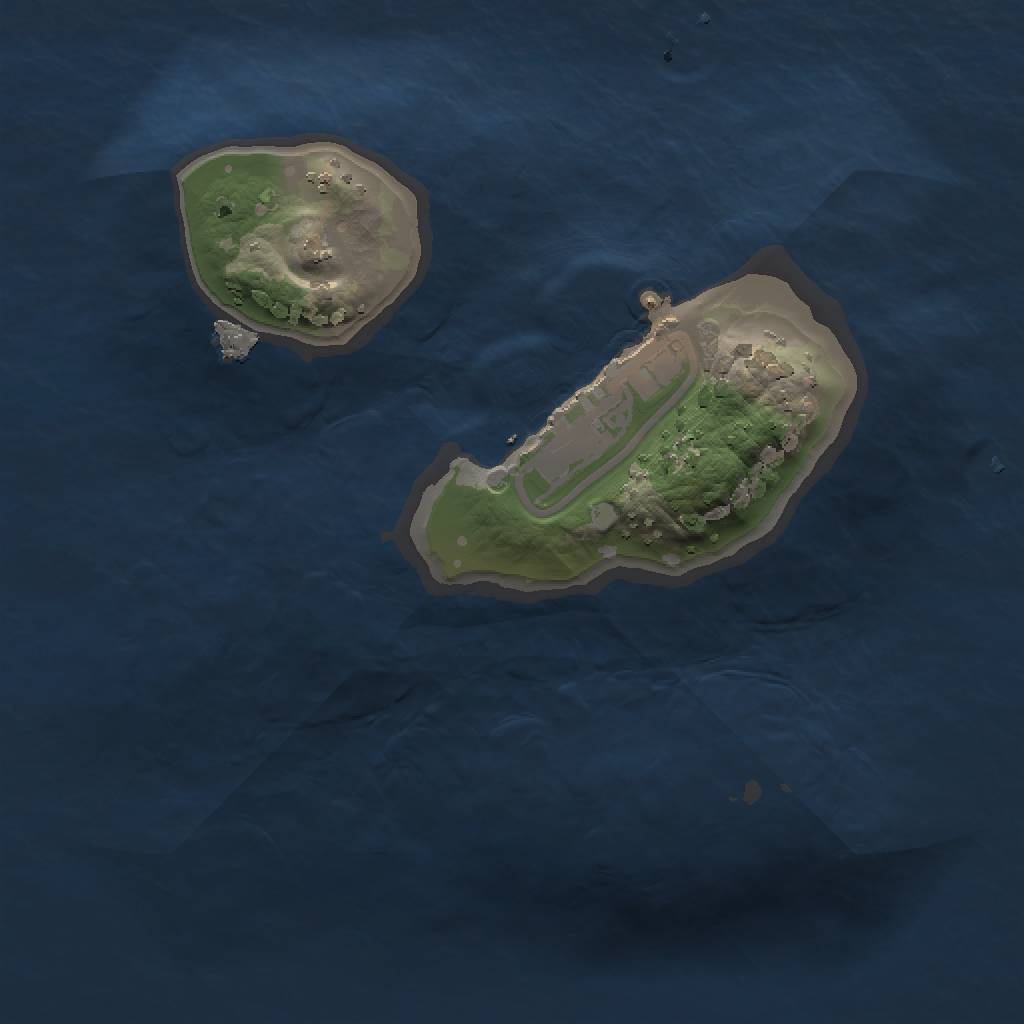 Rust Map: Procedural Map, Size: 1250, Seed: 1916166986, 4 Monuments