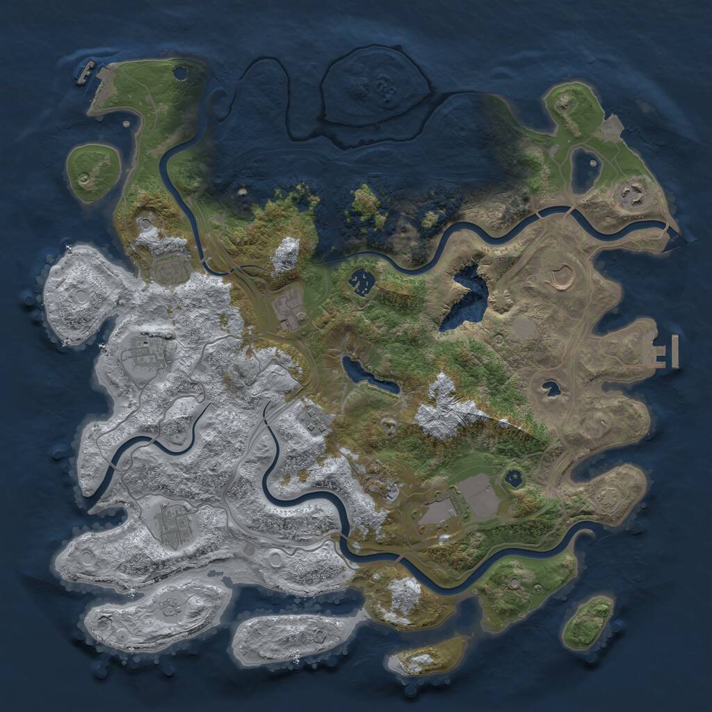 Rust Map: Procedural Map, Size: 4250, Seed: 26003643, 16 Monuments