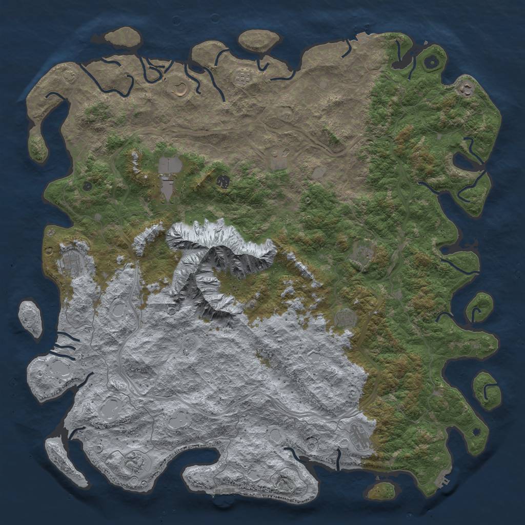 Rust Map: Procedural Map, Size: 5850, Seed: 2147483647, 19 Monuments
