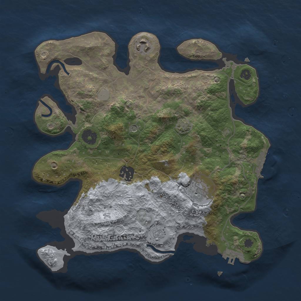 Rust Map: Procedural Map, Size: 3000, Seed: 69584995, 11 Monuments