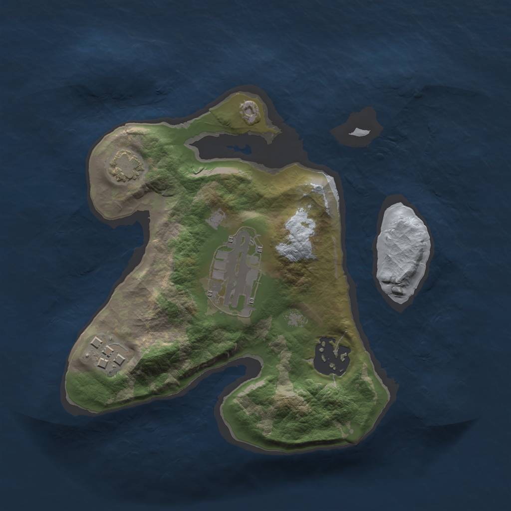 Rust Map: Barren, Size: 2000, Seed: 40000, 6 Monuments