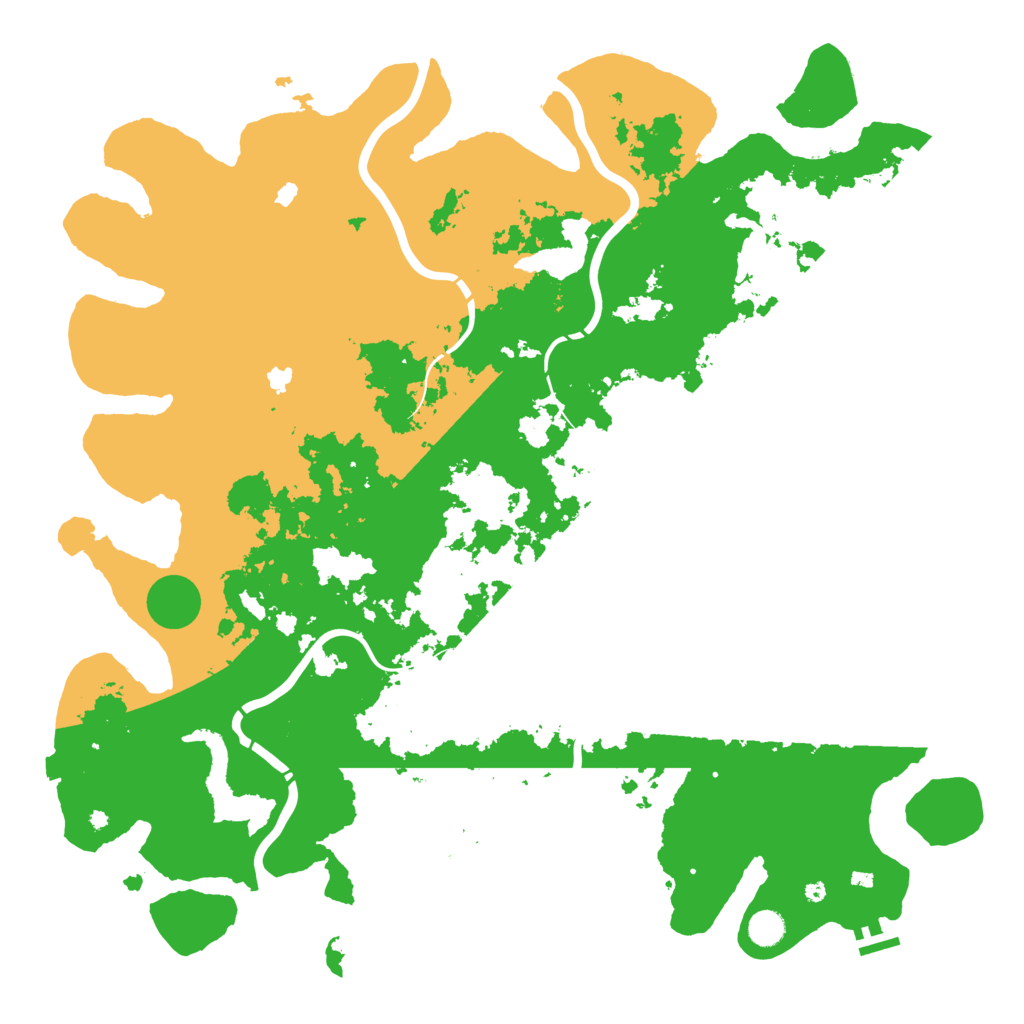 Biome Rust Map: Procedural Map, Size: 5000, Seed: 543039
