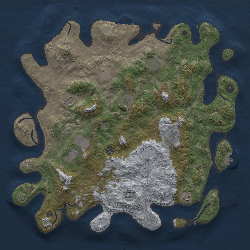 Rust Map: Procedural Map, Size: 4250, Seed: 19290, 17 Monuments