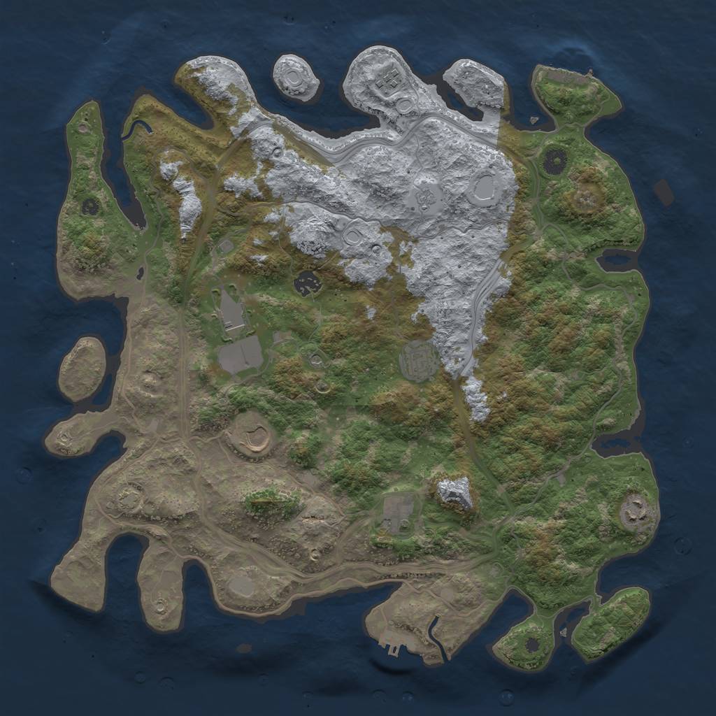 Rust Map: Procedural Map, Size: 4250, Seed: 131681818, 15 Monuments