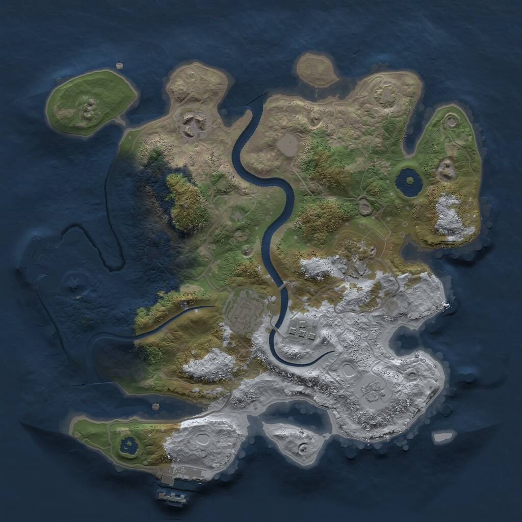 Rust Map: Procedural Map, Size: 2900, Seed: 989966, 9 Monuments