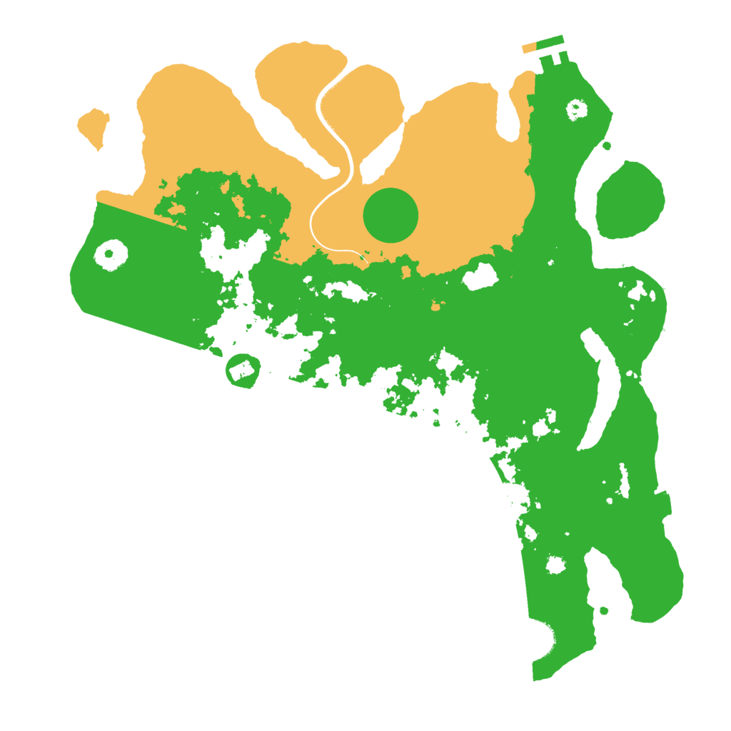 Biome Rust Map: Procedural Map, Size: 3500, Seed: 1304343