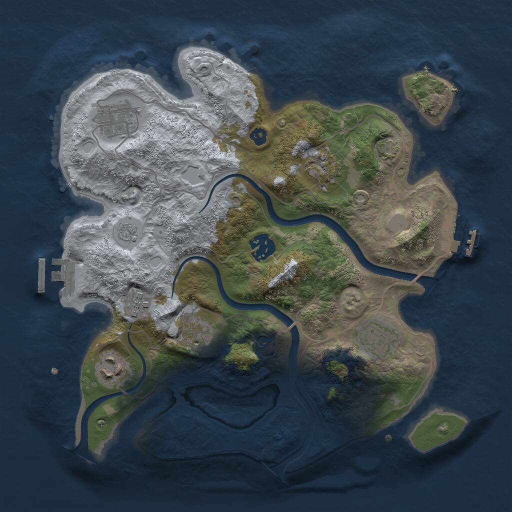 Rust Map: Procedural Map, Size: 3000, Seed: 6510, 13 Monuments