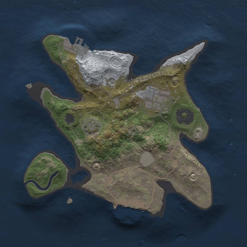 Rust Map: Procedural Map, Size: 2100, Seed: 986512146, 8 Monuments