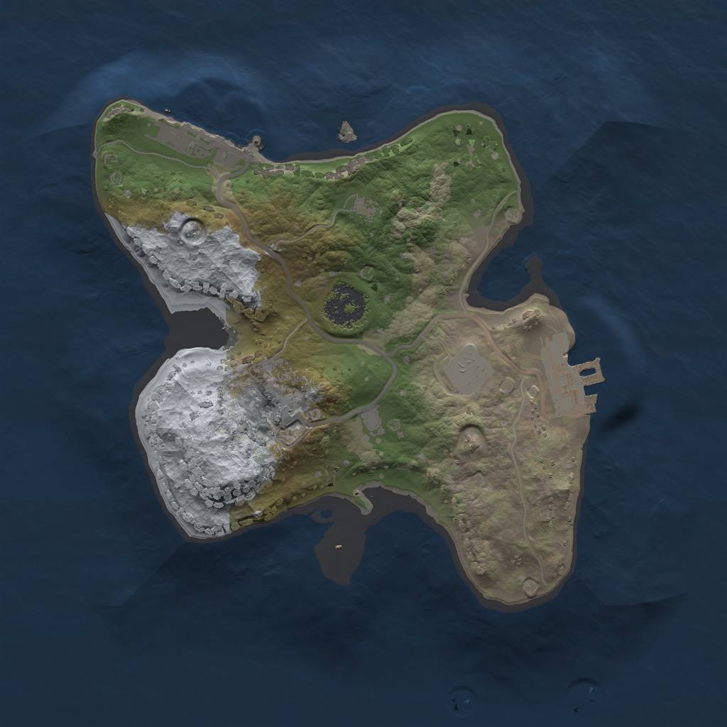 Rust Map: Procedural Map, Size: 1850, Seed: 4631674, 5 Monuments