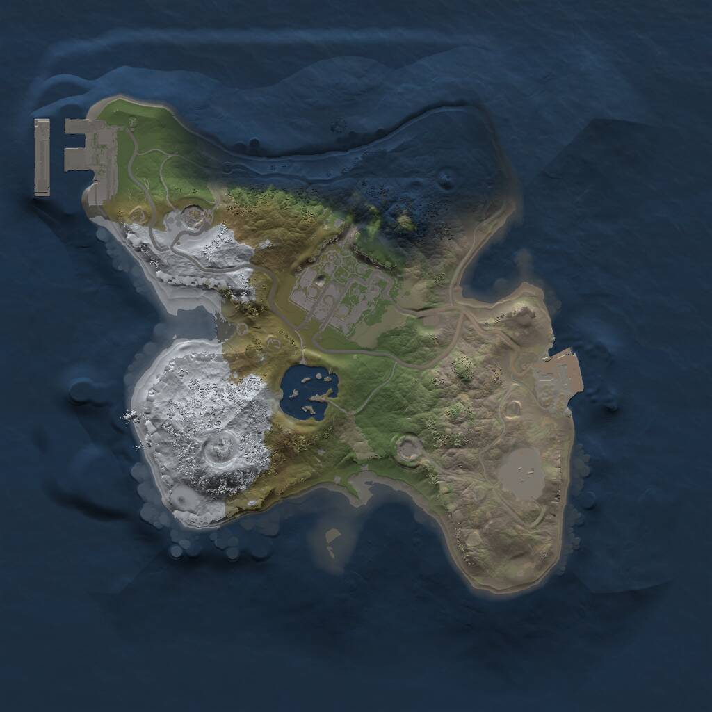 Rust Map: Procedural Map, Size: 1850, Seed: 4631674, 5 Monuments