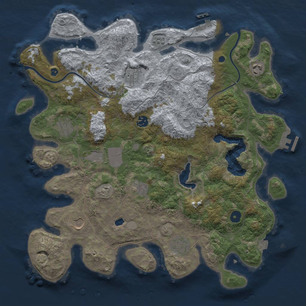 Rust Map: Procedural Map, Size: 4000, Seed: 98056478, 15 Monuments