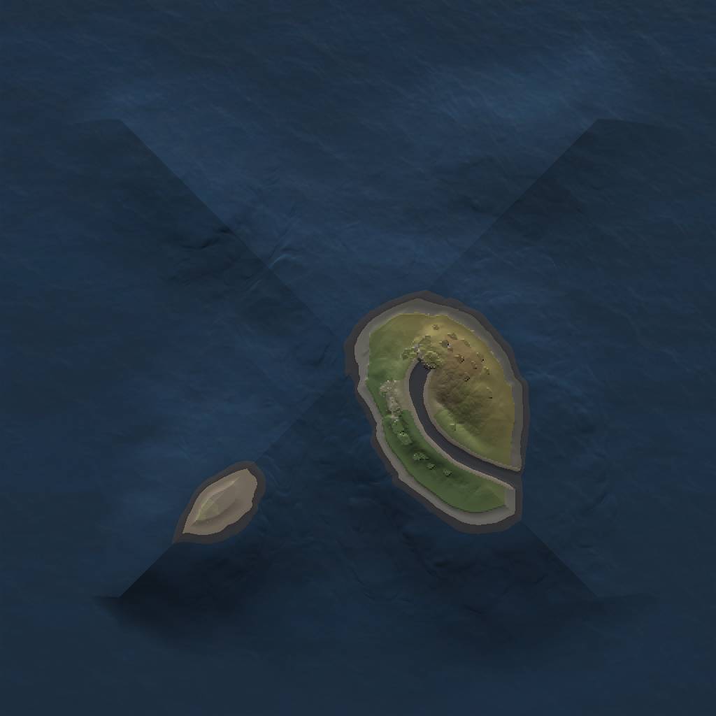 Rust Map: Procedural Map, Size: 1000, Seed: 1082031730, 3 Monuments