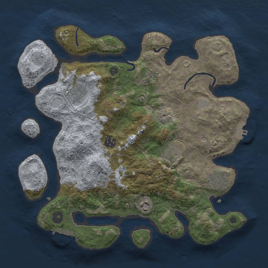 Rust Map: Procedural Map, Size: 3400, Seed: 85770412, 15 Monuments