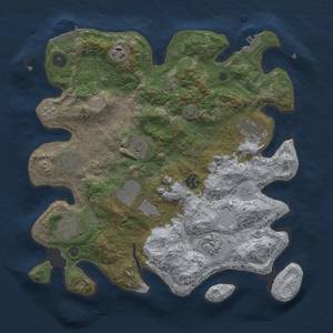 Thumbnail Rust Map: Procedural Map, Size: 3500, Seed: 1656328864, 17 Monuments