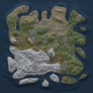 Thumbnail Rust Map: Procedural Map, Size: 3800, Seed: 15479181, 16 Monuments