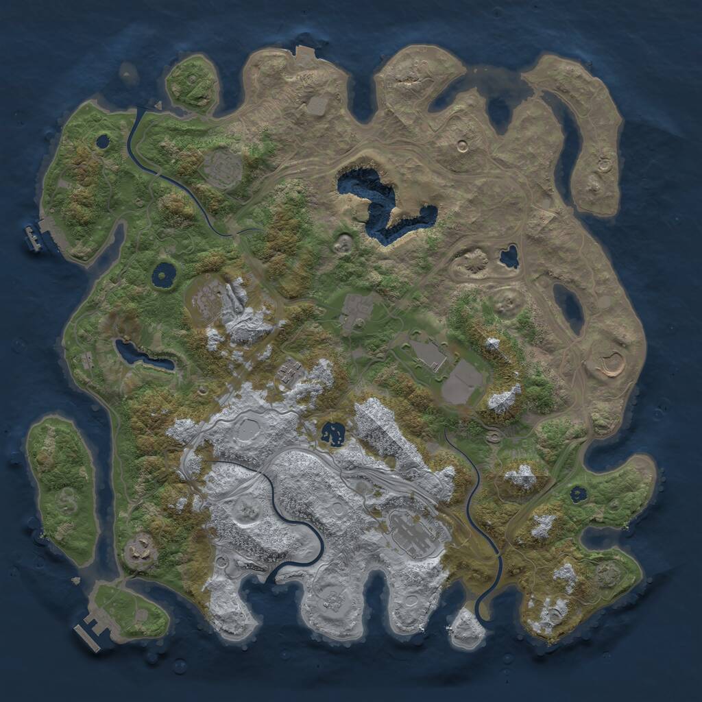 Rust Map: Procedural Map, Size: 4250, Seed: 277125210, 15 Monuments