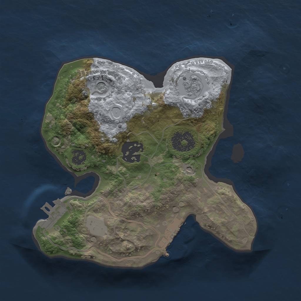 Rust Map: Procedural Map, Size: 2000, Seed: 78391341, 8 Monuments