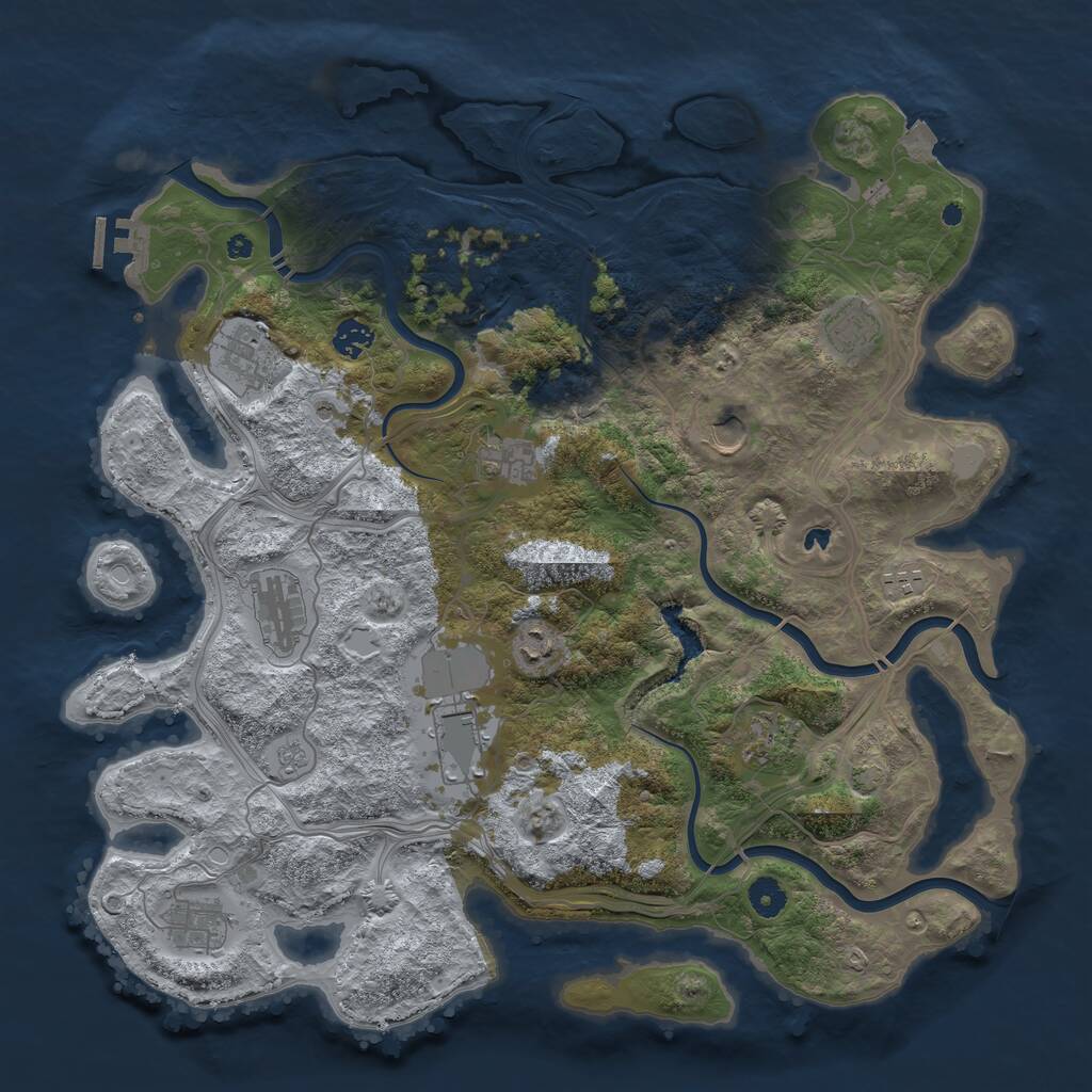 Rust Map: Procedural Map, Size: 4252, Seed: 2060060167, 16 Monuments