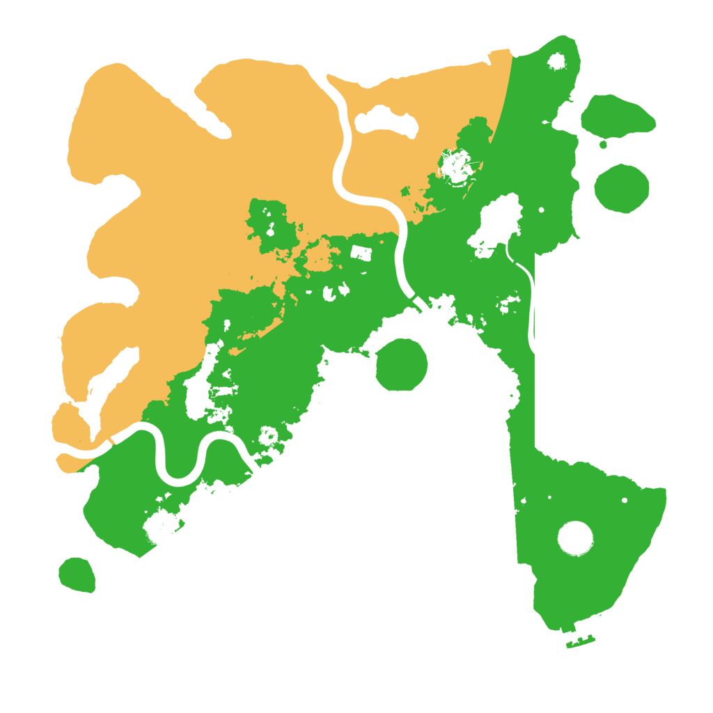 Biome Rust Map: Procedural Map, Size: 3700, Seed: 72396547