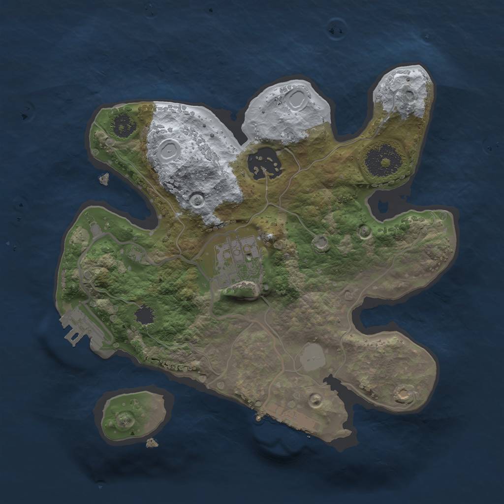 Rust Map: Procedural Map, Size: 2250, Seed: 84259, 7 Monuments