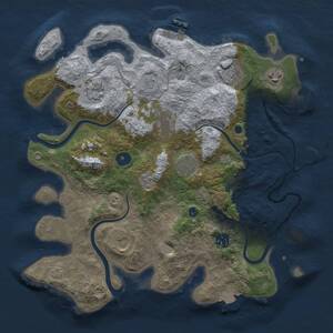 Thumbnail Rust Map: Procedural Map, Size: 3500, Seed: 484234968, 14 Monuments