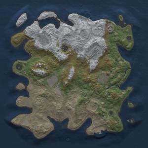 Thumbnail Rust Map: Procedural Map, Size: 3500, Seed: 484234968, 15 Monuments