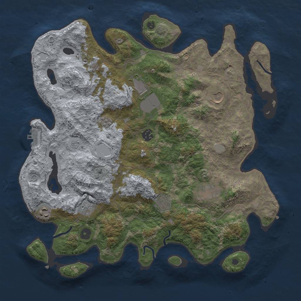 Rust Map: Procedural Map, Size: 4000, Seed: 1651999088, 15 Monuments