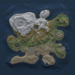 Thumbnail Rust Map: Procedural Map, Size: 2500, Seed: 594375, 8 Monuments