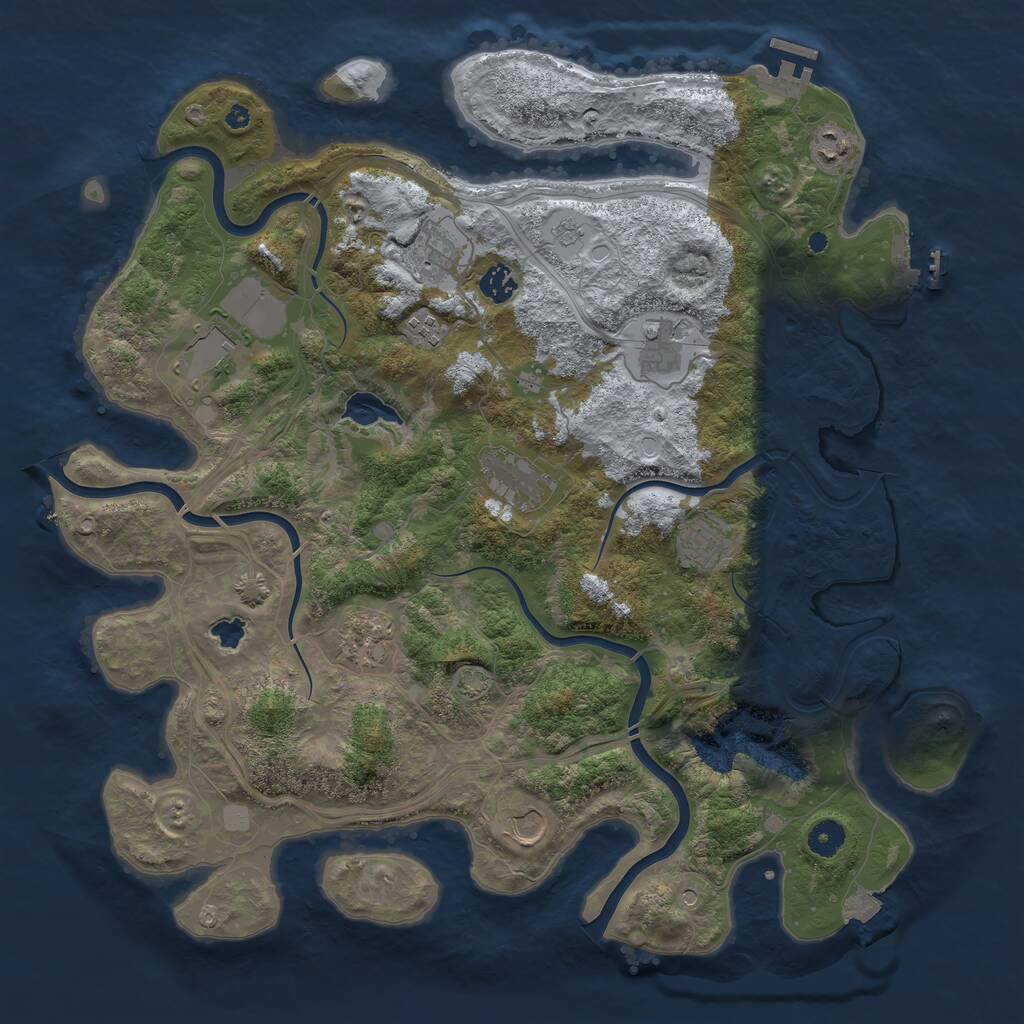 Rust Map: Procedural Map, Size: 4250, Seed: 25052023, 16 Monuments