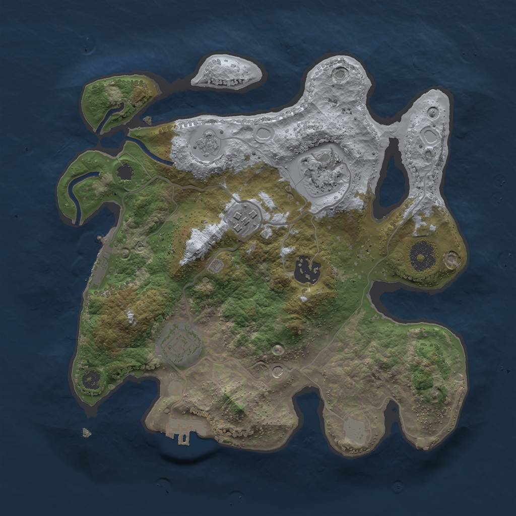 Rust Map: Procedural Map, Size: 2800, Seed: 801439984, 11 Monuments