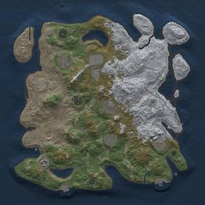 Thumbnail Rust Map: Procedural Map, Size: 3700, Seed: 50172699, 18 Monuments