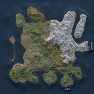 Thumbnail Rust Map: Procedural Map, Size: 3000, Seed: 9860, 13 Monuments